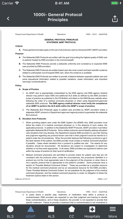 PA EMS Protocols