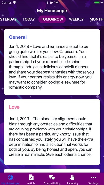 Horoscope 2019!
