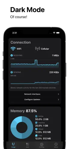Capture 7 Usage: System Activity Widgets iphone