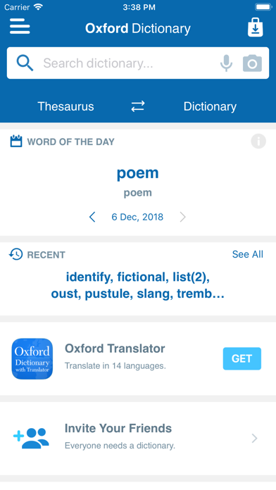 Concise Oxford American Dictionary & Thesaurus Screenshot 3