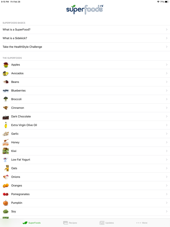 SuperFoodsRx - Essential Guide To Your Nutrition, Health & Wellness screenshot