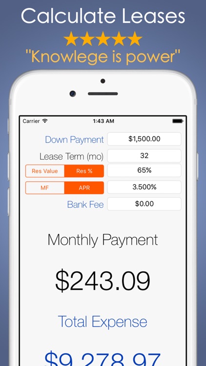 Car Payment Calculator Mobile