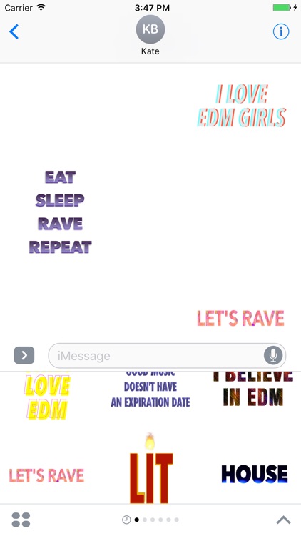EDM Music Stickers - Messages screenshot-3