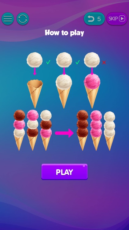 Sorting Ice Cream - OCD Games by Chung Ong