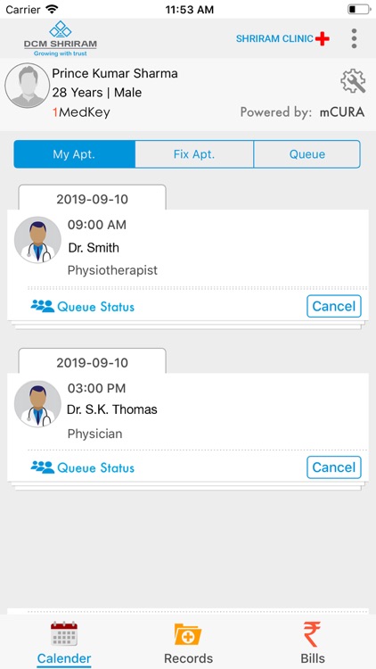 mCURA:Shriram Clinic