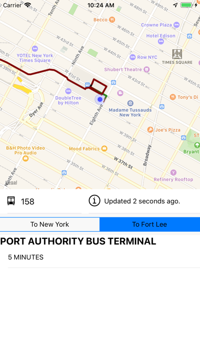 NJ Bus Tracker screenshot 2