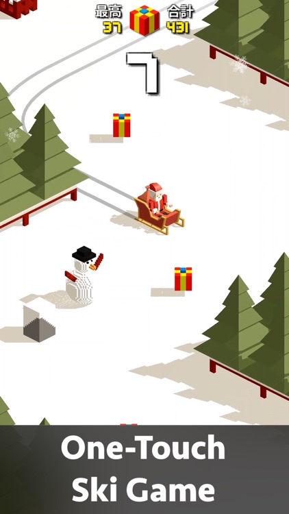 Santa Ski: Collect Gift screenshot-0