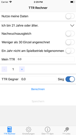 TT-SPIN TTR Rechner(圖1)-速報App