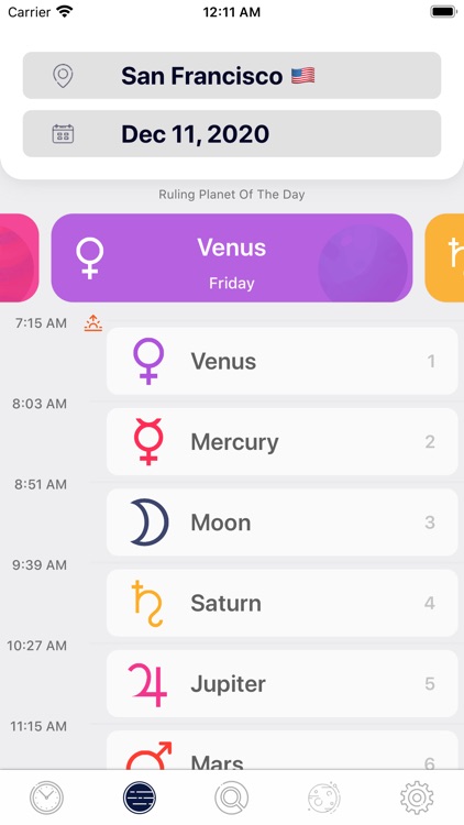 Planetary Hours + Widget