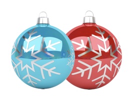 Decorate your messages with these beautiful Christmas ornament stickers