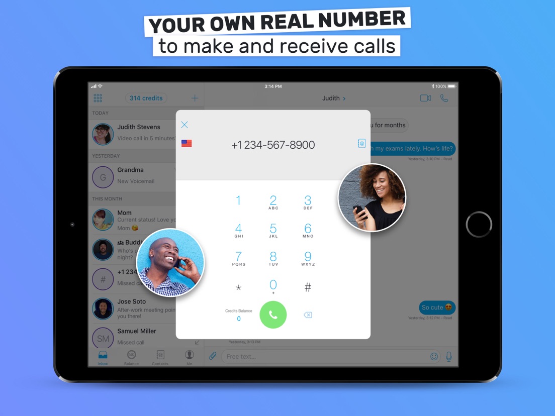 Text Me Telefoonnummer & SMS App voor iPhone, iPad en iPod touch