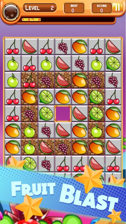 Happy Fruit Bunny Match 3 Game