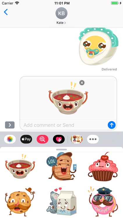 Animated Meals Stickers