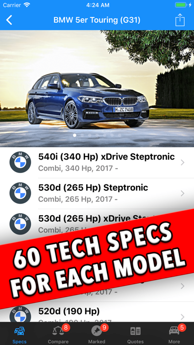 BMW Specs screenshot 3