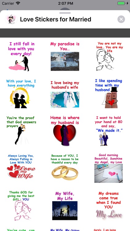 Love Stickers for Married