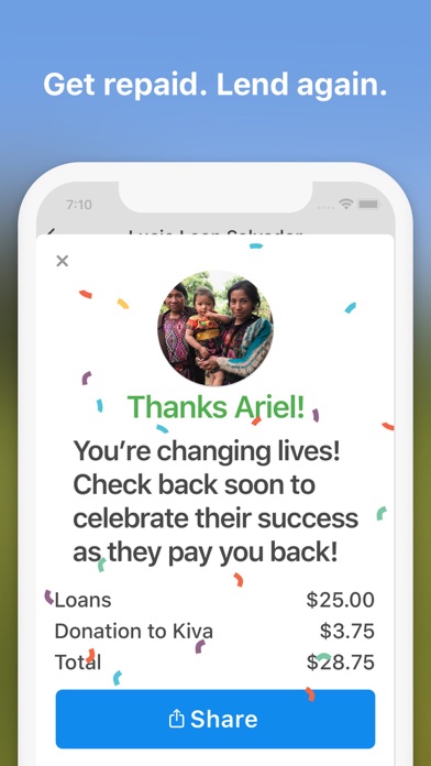 Kiva - Lend for Good screenshot 4