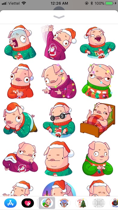 Christmas Piggy Funny Sticker screenshot 3