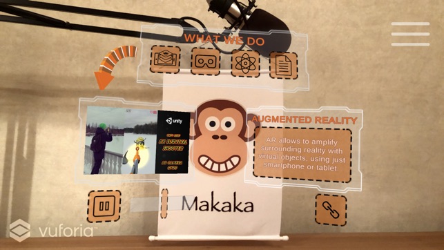 Unity AR: AR Menu, AR Biz Card