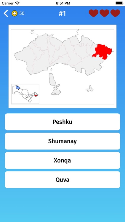 Uzbekistan: Viloyats Quiz Game