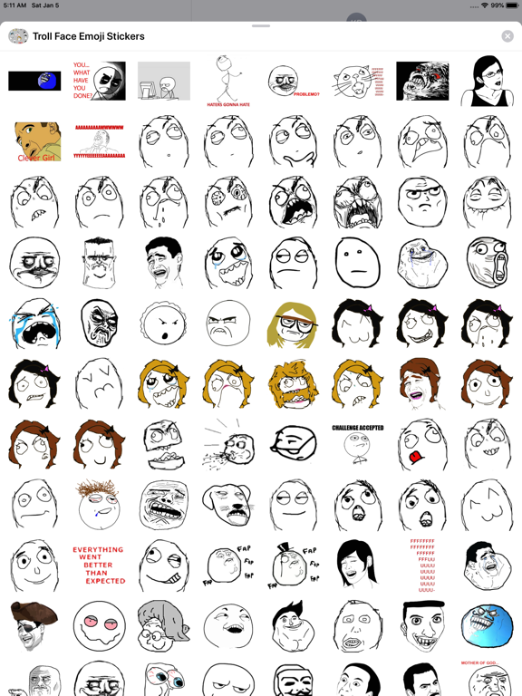 Télécharger Troll Face Emoji Stickers pour iPhone / iPad sur l'App ...