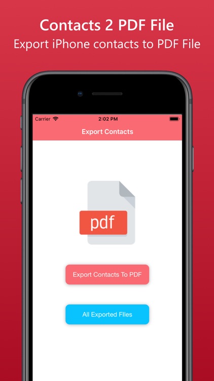 Contacts To PDF File Converter