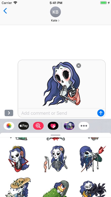 Skeleton Witch Stickers Pack screenshot-7