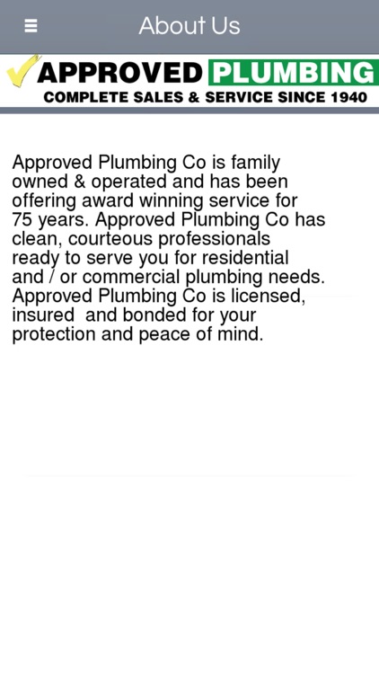 Approved Plumbing Co.