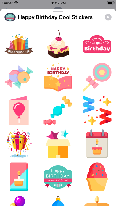 Happy Birthday Cool Stickers screenshot 3
