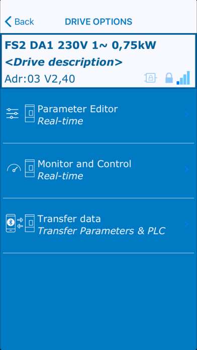 drivesConnect mobile screenshot 2