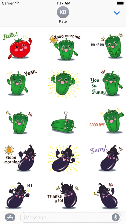 Cute Vegetables Emoji Sticker By Vu Quoc Hung