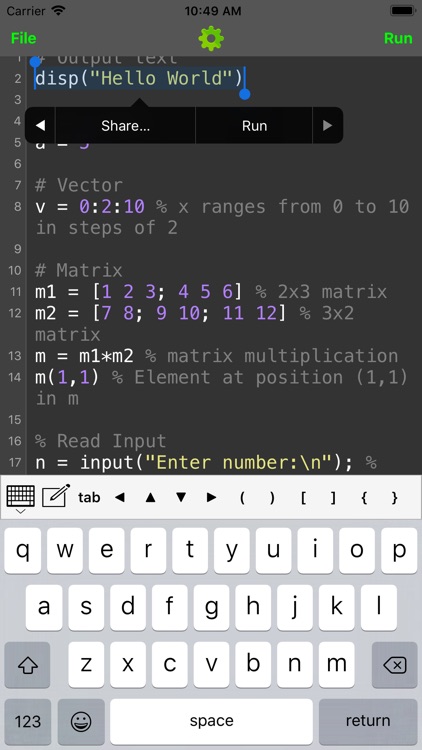 Madona: Run MATLAB/Octave code screenshot-3