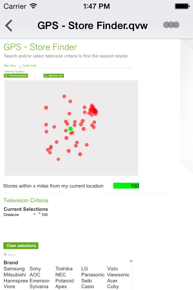 QlikView mobile screenshot 2