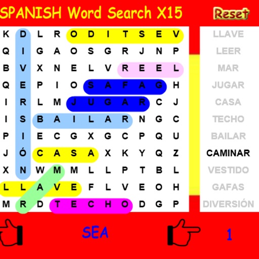 SLX Spanish Word Search