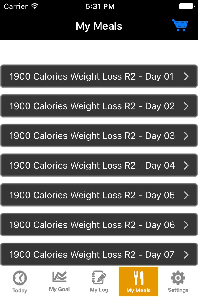 HCFDiet screenshot 2