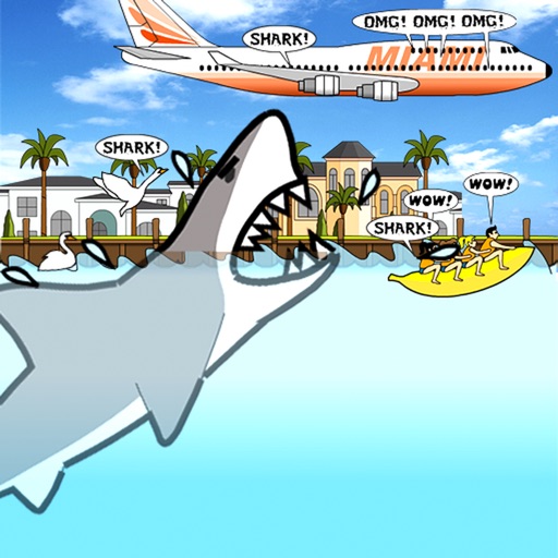 Hungry Miami Shark Icon