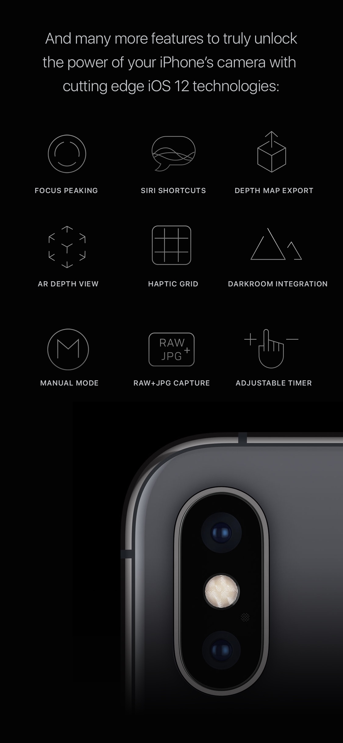 Screenshot do app Halide Mark II - Pro Camera