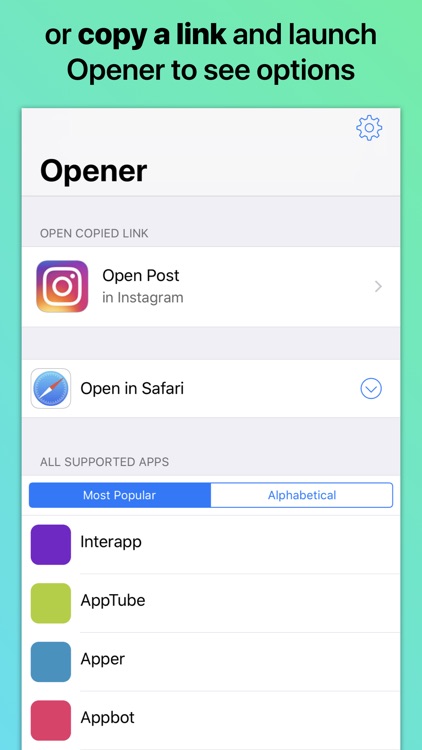 Opener ‒ open links in apps