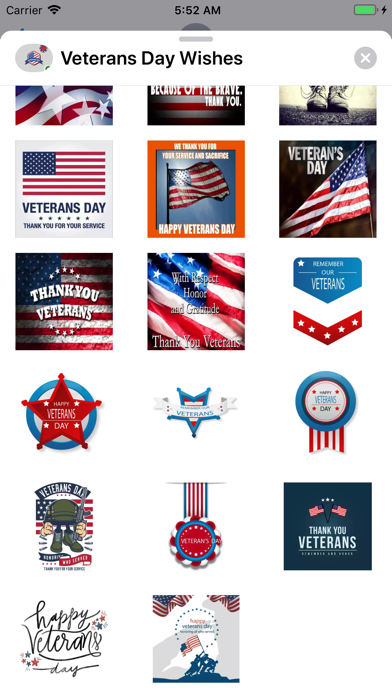 Veterans Day Wishes Stickers screenshot 2