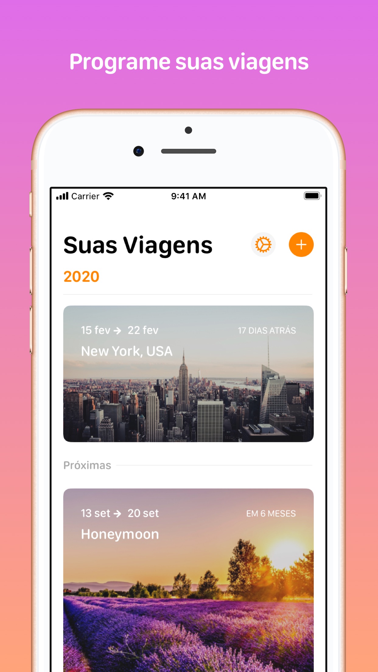 Screenshot do app Tripsy