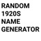 Simple random name generator for Call of Cthulhu 1920s RPG