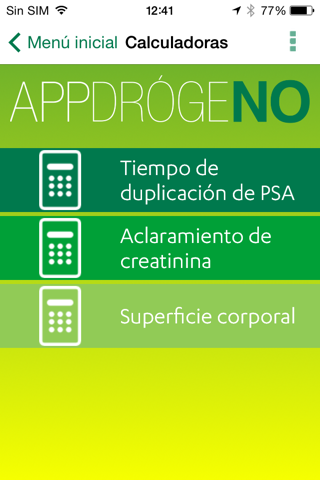 APPdrogeno screenshot 2