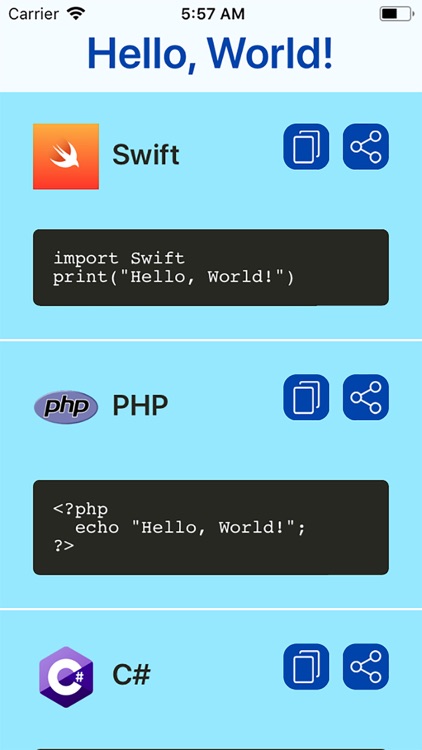 Hello World Examples