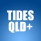 Shows tide times, first/last light times, sunrise/sunset times, moon phases, and heights for over 780 locations