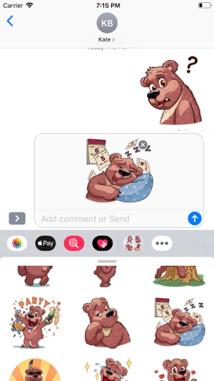 BearMoji - Cute Bear Stickers(圖7)-速報App