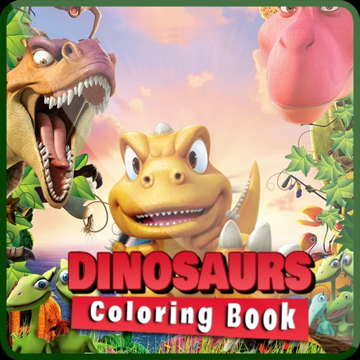 Toddler Dinosaur Coloring Book Icon