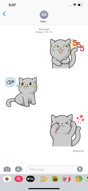 Cat Lovely Gray Sticker(圖3)-速報App