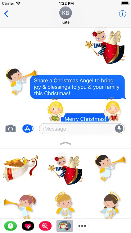 Xmas Angels Emoji & Stickers
