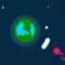 This is a simple touch game where you protect earth from falling-stars