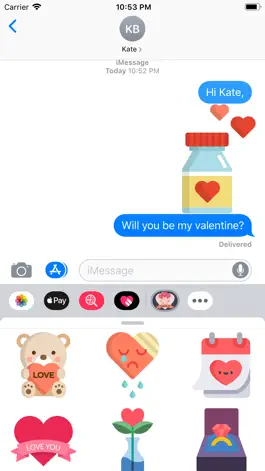 Game screenshot Valentine Day Cute Stickers mod apk