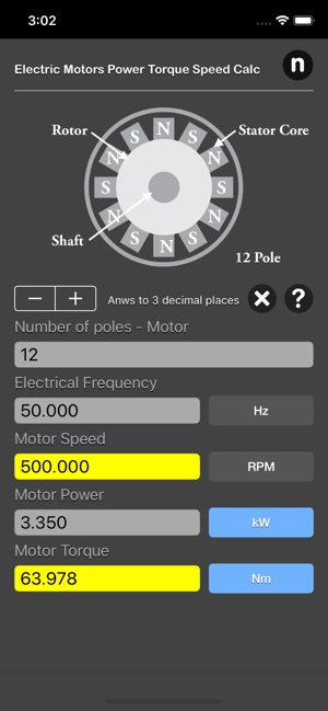 Electric Motors Speed Calc(圖6)-速報App